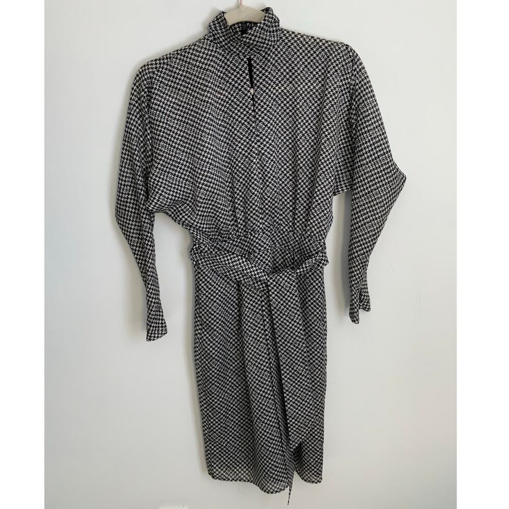 Joie Anastasia Belted Houndstooth dress size‎ 00